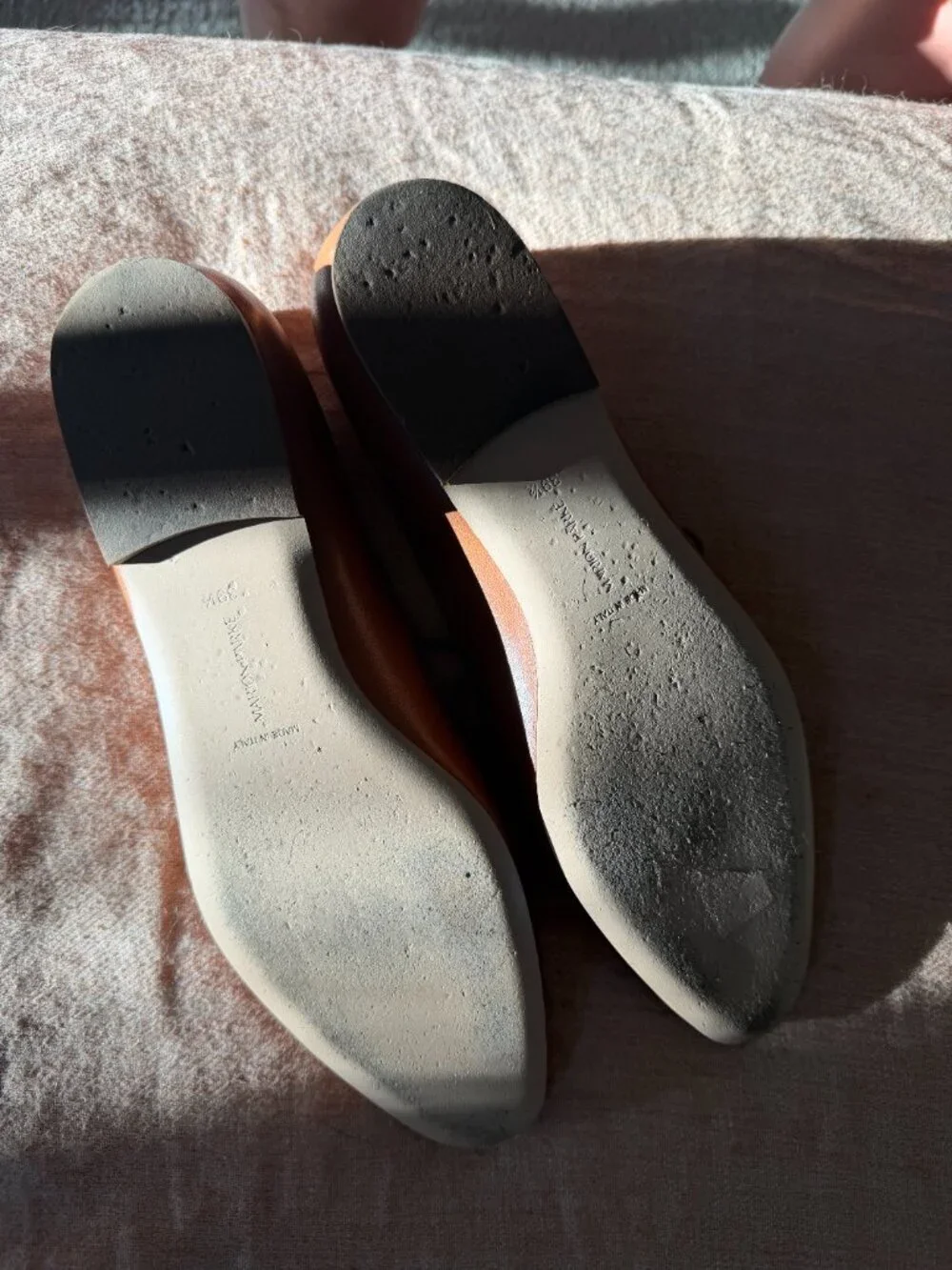 Marion Parke Olivia Ballet Flat, size 39.5 in Chestnut Brown
